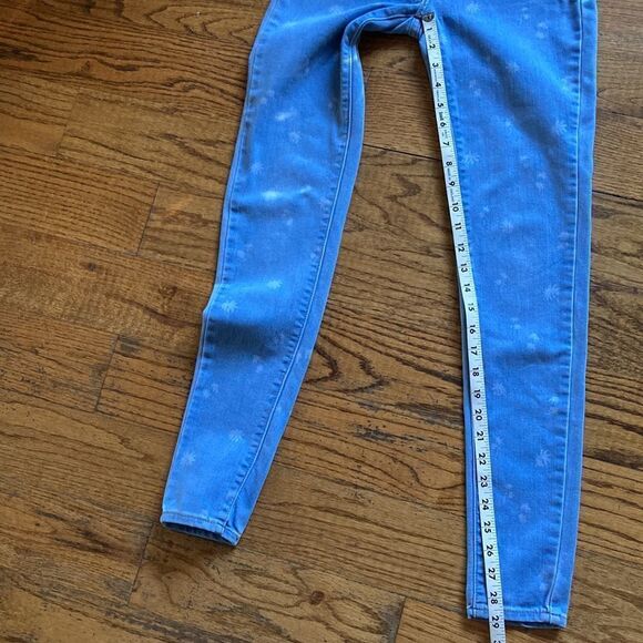 Levi’s 710 Super Skinny Palm Print Light Blue Jeans Size 26 - Picture 8 of 12